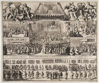 KG 06444
<br/>
Kroning Willem III en Mary in Westminster Abbey, 1689
<br/>
<em>Hooghe, Romeyn de (1645-1708)</em>